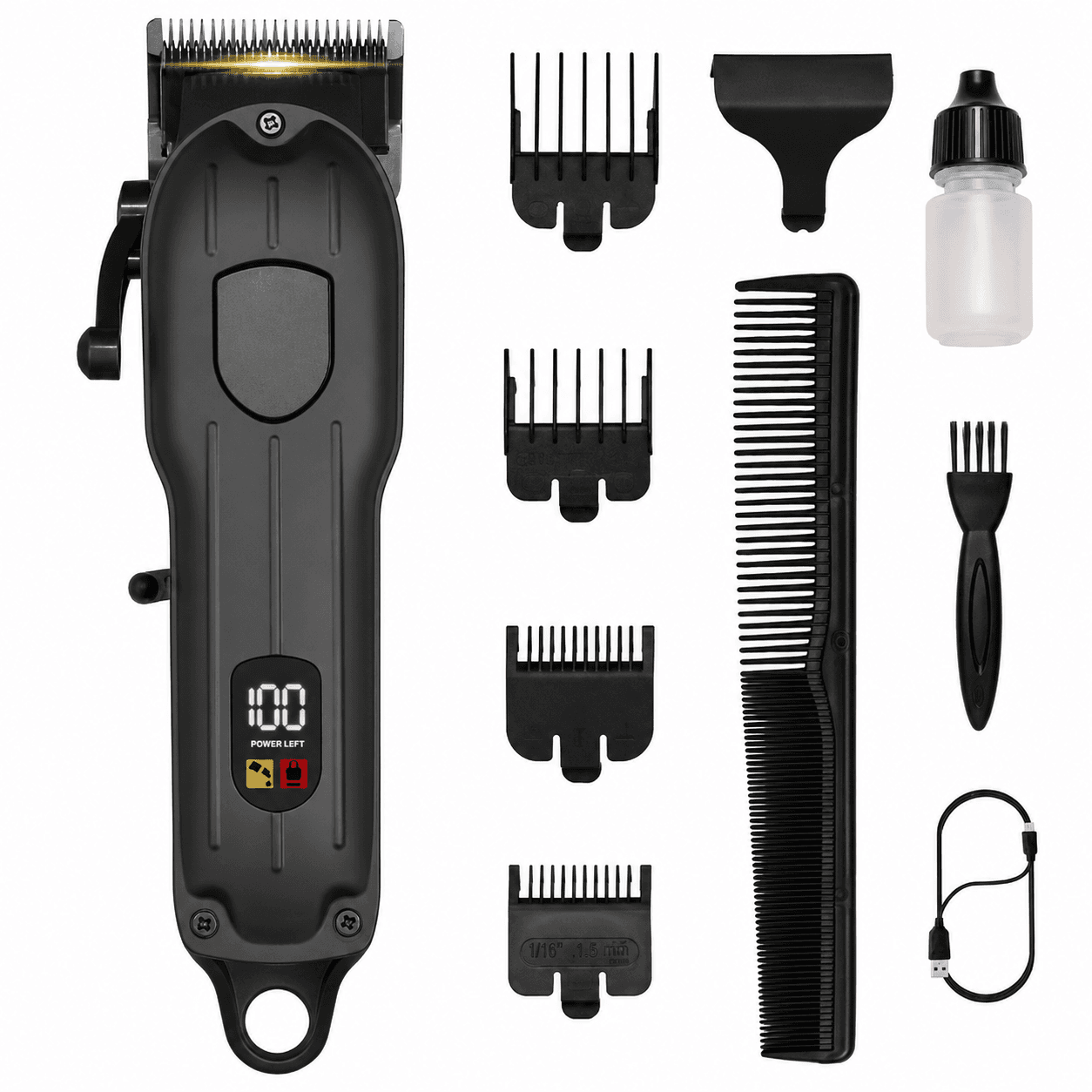 PROFESSIONAL CORDLESS MEN'S HAIR CLIPPERS, ELECTRIC BEARD TRIMMER FOR MEN, HAIR CLIPPER KIT