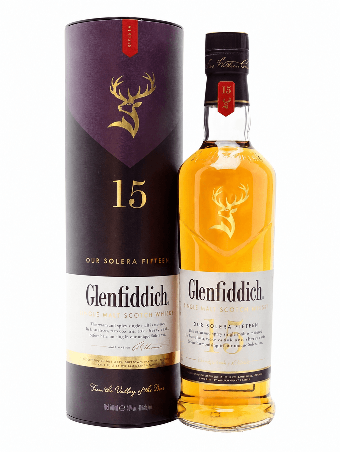 GLENFIDDICH 15 YEARS SINGLE MALT SCOTCH WHISKY – 70cl (ABV 40%)