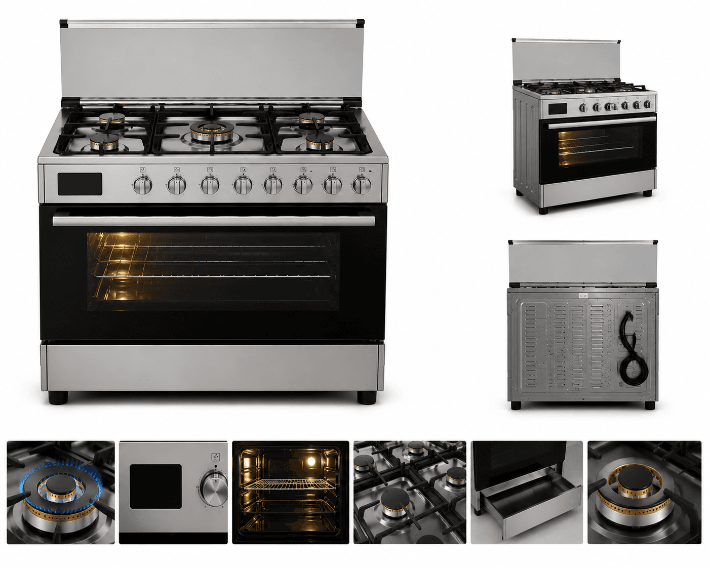 ChefMaster Premium 5-Burner Gas Cooker