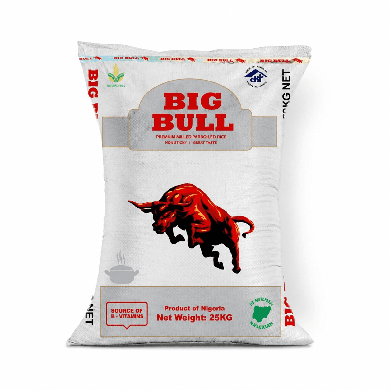 BIG BULL PREMIUM MILLED PARBOILED RICE β 25kg