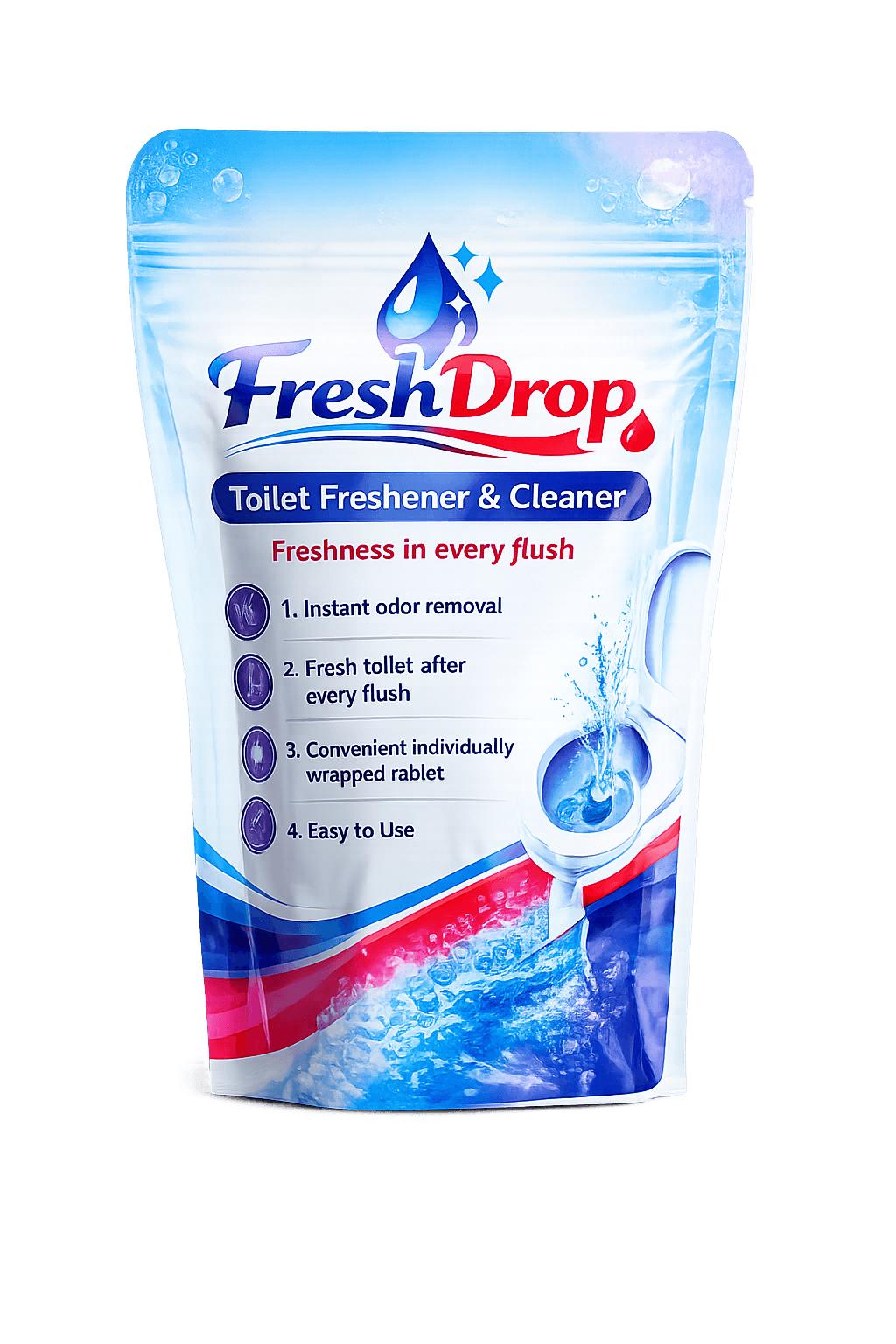 Freshdrop toilet freshener and cleaner